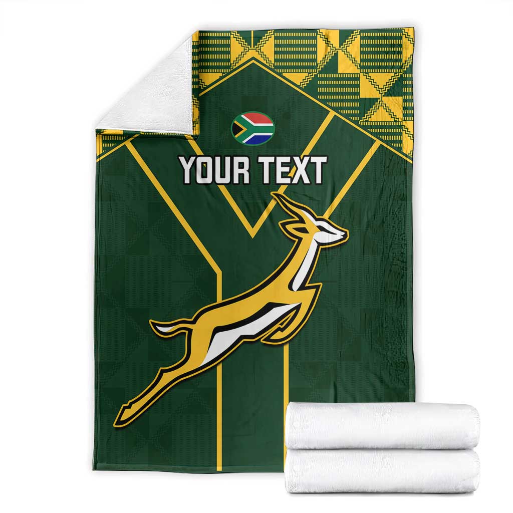 Custom South Africa Rugby Blanket Go Champions Springboks LT14