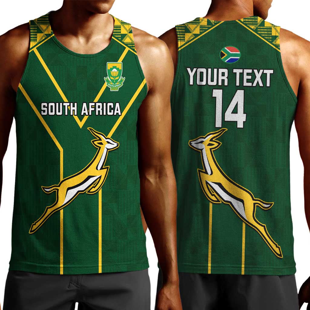 Custom South Africa Rugby Men Tank Top Go Champions Springboks LT14
