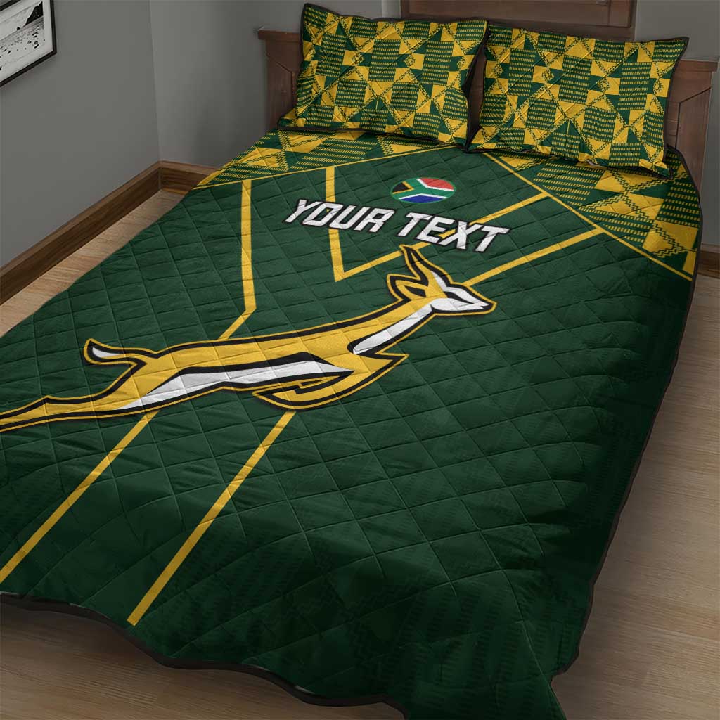 Custom South Africa Rugby Quilt Bed Set Go Champions Springboks LT14