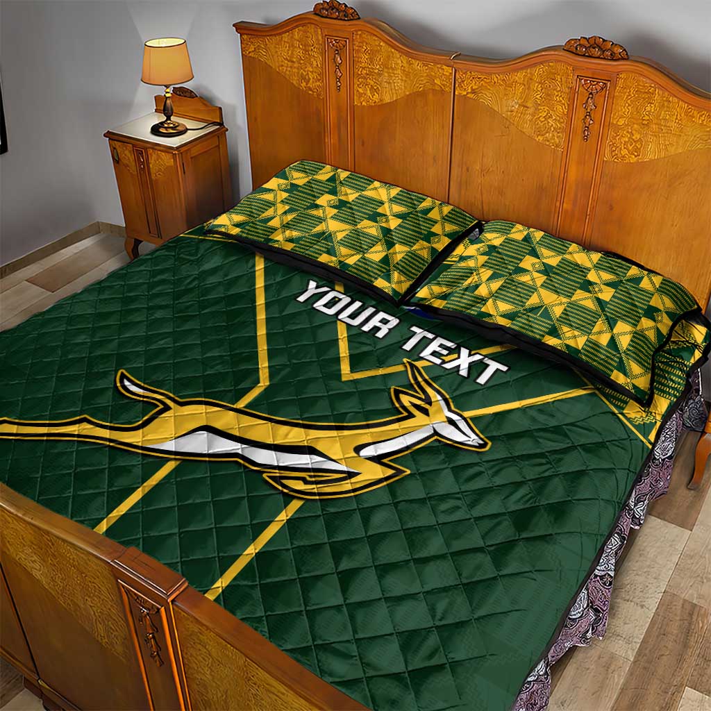 Custom South Africa Rugby Quilt Bed Set Go Champions Springboks LT14