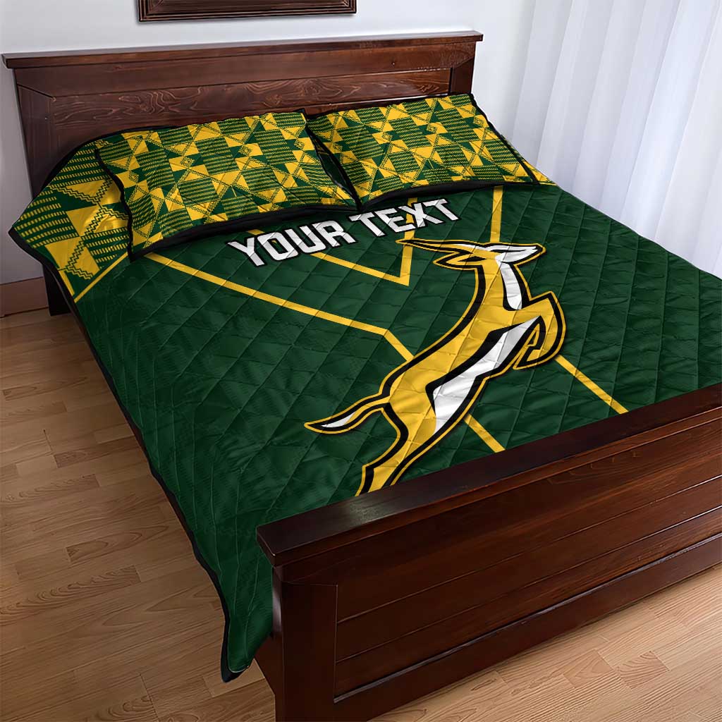 Custom South Africa Rugby Quilt Bed Set Go Champions Springboks LT14