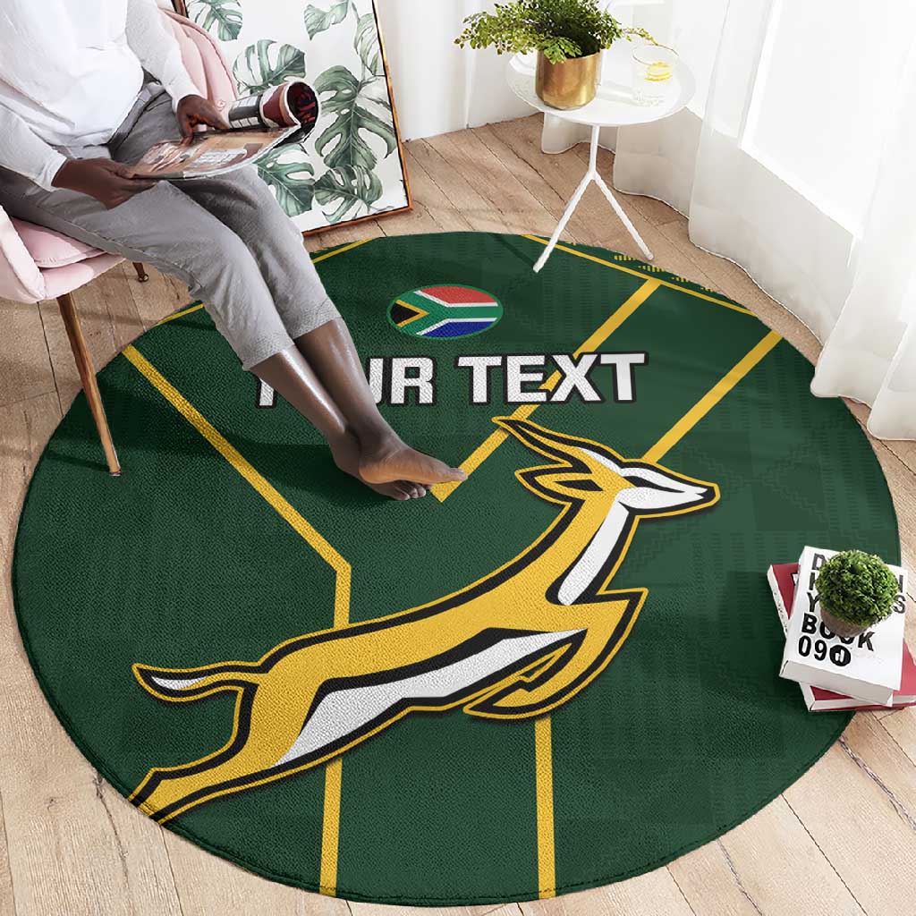 Custom South Africa Rugby Round Carpet Go Champions Springboks LT14
