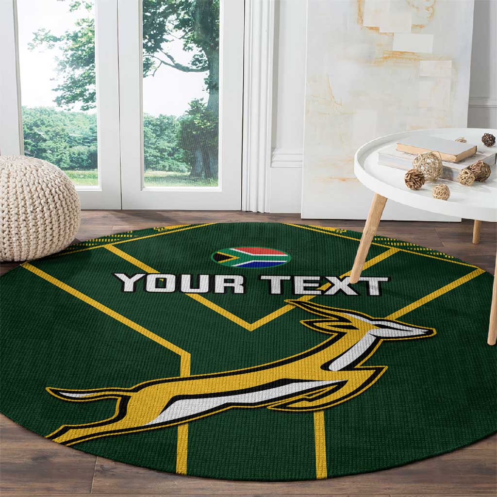 Custom South Africa Rugby Round Carpet Go Champions Springboks LT14