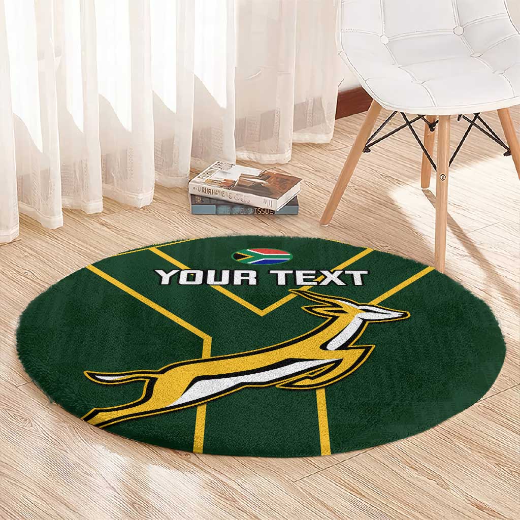 Custom South Africa Rugby Round Carpet Go Champions Springboks LT14