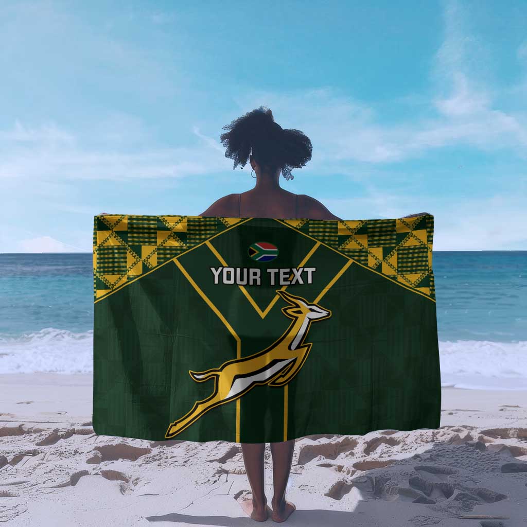 Custom South Africa Rugby Sarong Go Champions Springboks LT14
