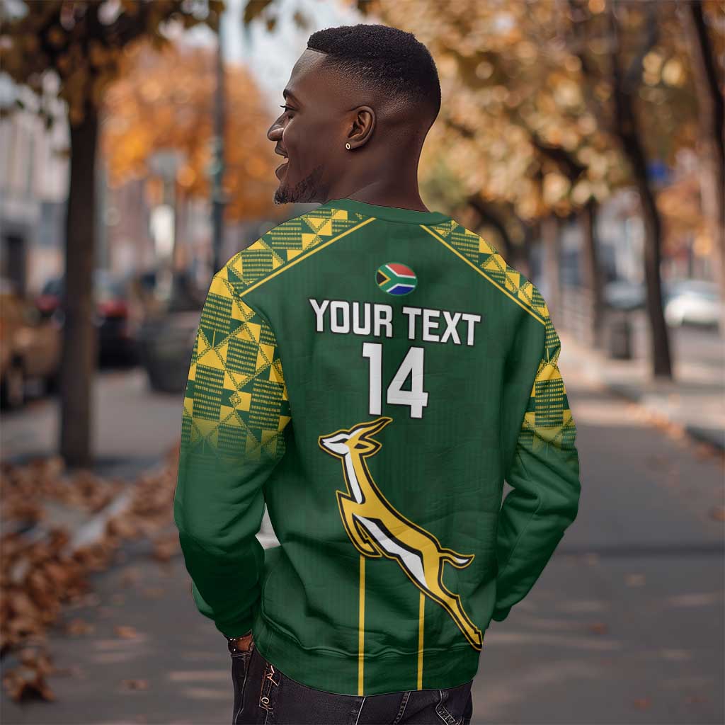 Custom South Africa Rugby Sweatshirt Go Champions Springboks LT14