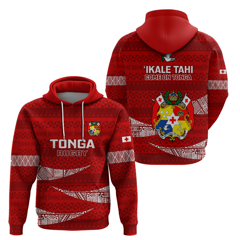 Tonga Rugby Hoodie 2023 Ikale Tahi Tongan Ngatu Pattern LT14