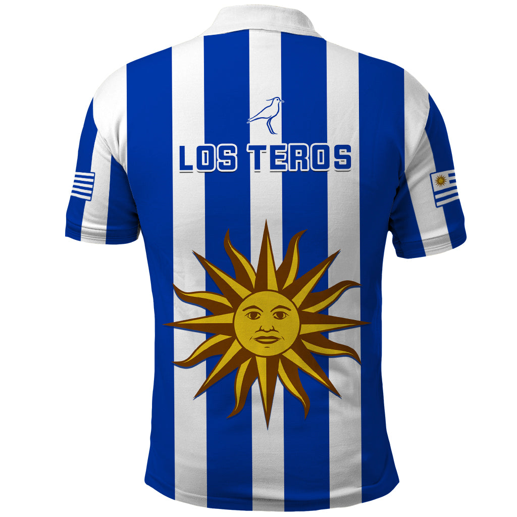 Uruguay Rugby Polo Shirt 2023 Los Teros World Cup Flag Style LT14