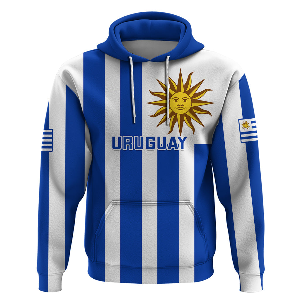 Custom Uruguay Rugby Hoodie Go Los Teros Flag Style LT14