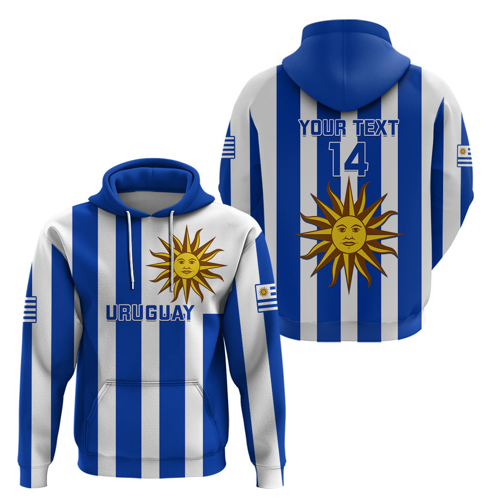 Custom Uruguay Rugby Hoodie Go Los Teros Flag Style LT14