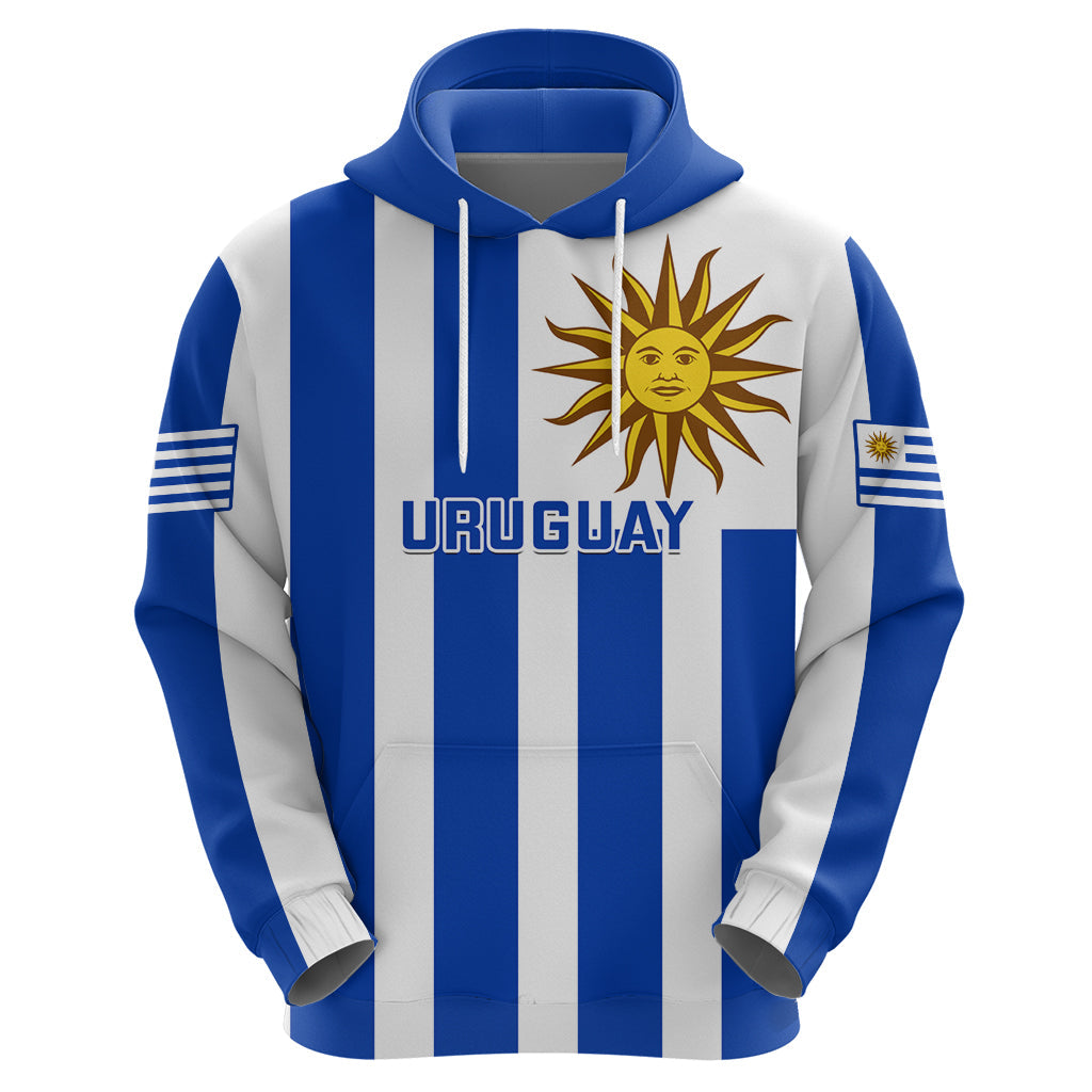 Custom Uruguay Rugby Hoodie Go Los Teros Flag Style LT14