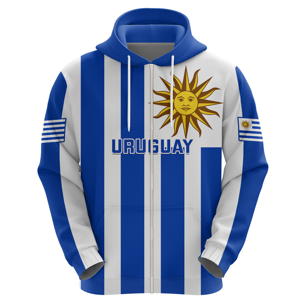 Custom Uruguay Rugby Hoodie Go Los Teros Flag Style LT14