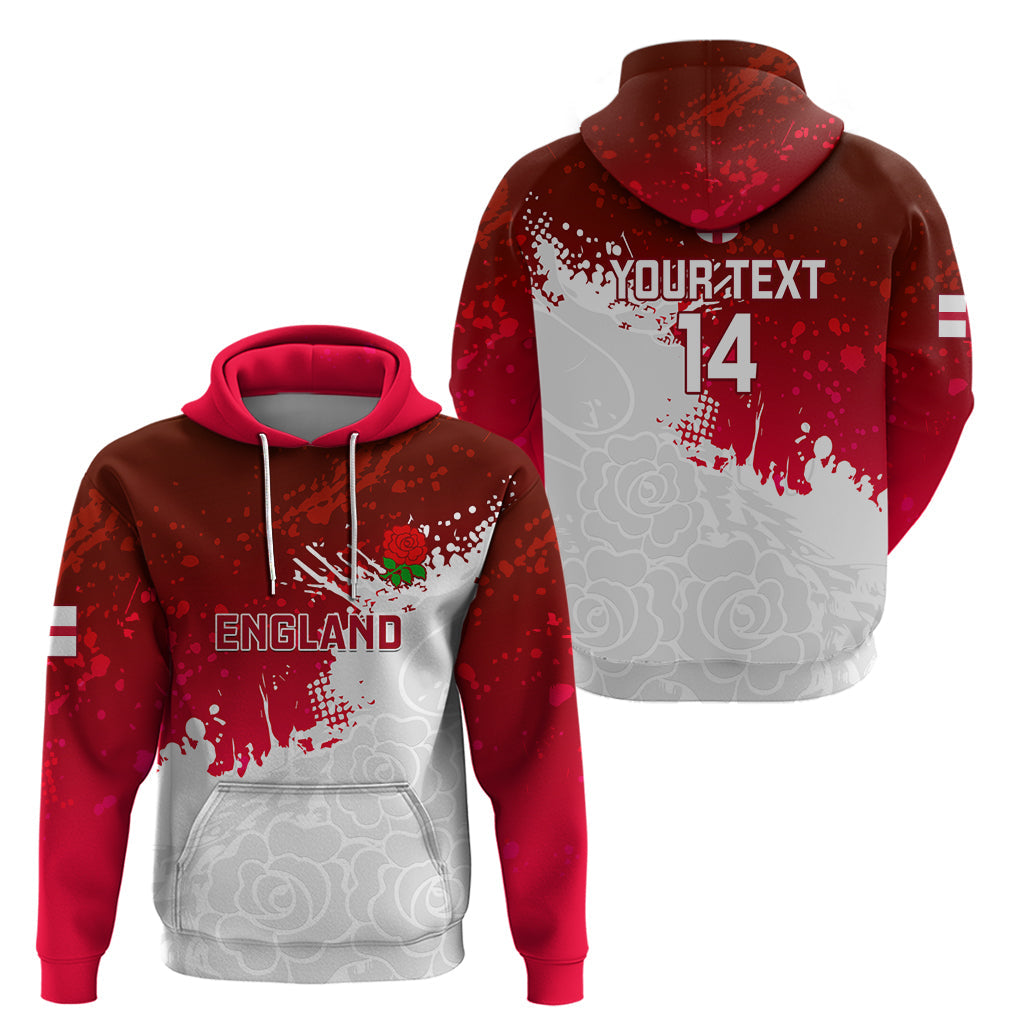 Custom England Rugby Hoodie 2023 Go Champions World Cup Red Rose LT14
