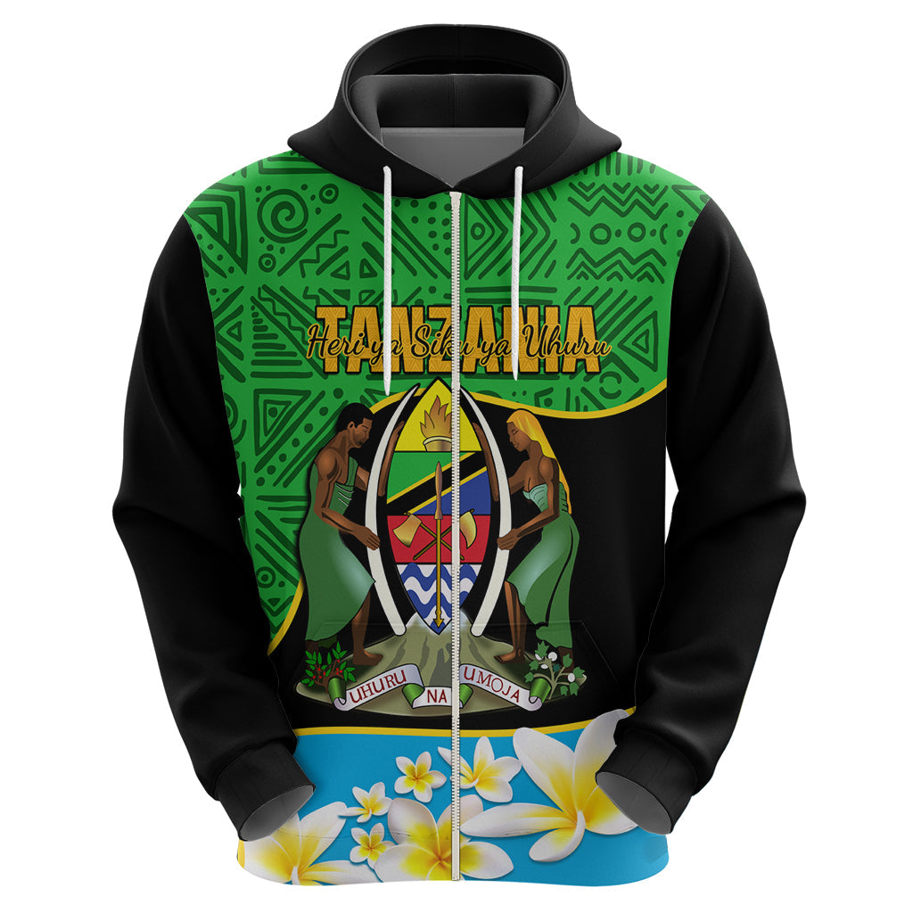 Personalised Tanzania Independence Day Hoodie Heri ya Siku ya Uhuru African Pattern LT14