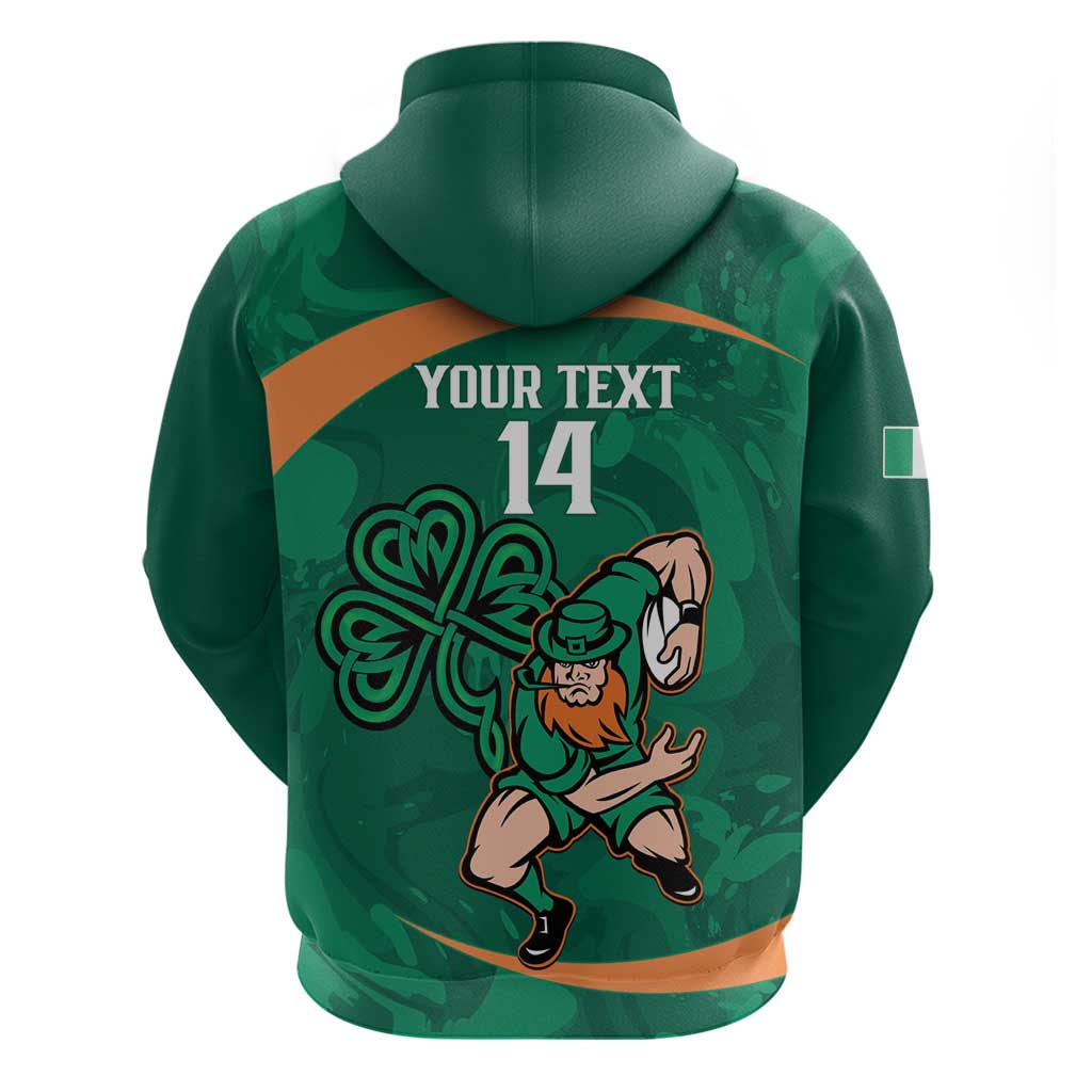 Custom Ireland Rugby Sevens Hoodie Go Champions Irish Shamrock LT14