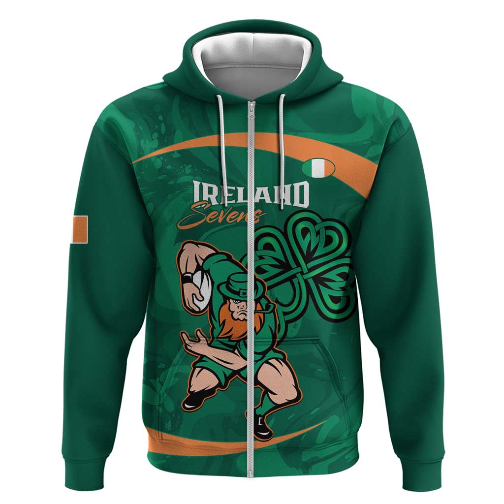 Custom Ireland Rugby Sevens Hoodie Go Champions Irish Shamrock LT14
