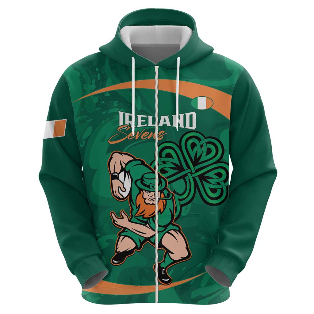 Custom Ireland Rugby Sevens Hoodie Go Champions Irish Shamrock LT14