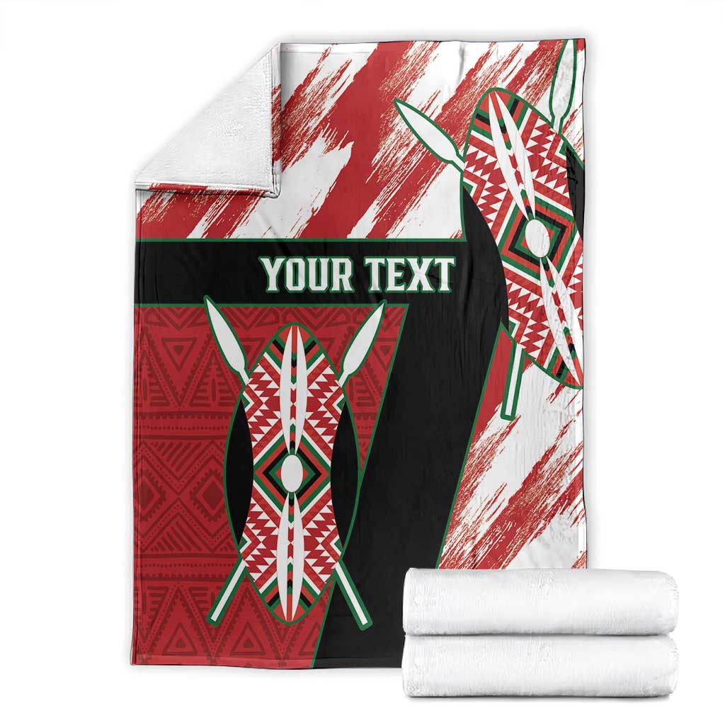 Custom Kenya Rugby Sevens Blanket Maasai Shield With African Pattern LT14