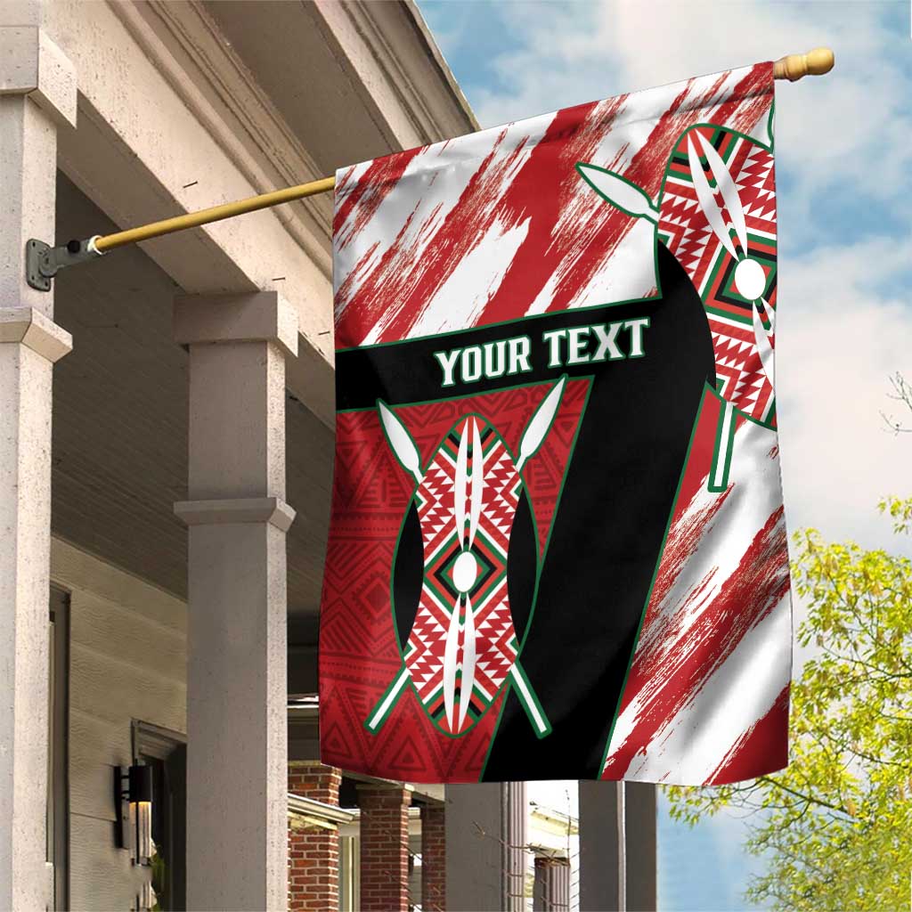 Custom Kenya Rugby Sevens Garden Flag Maasai Shield With African Pattern LT14