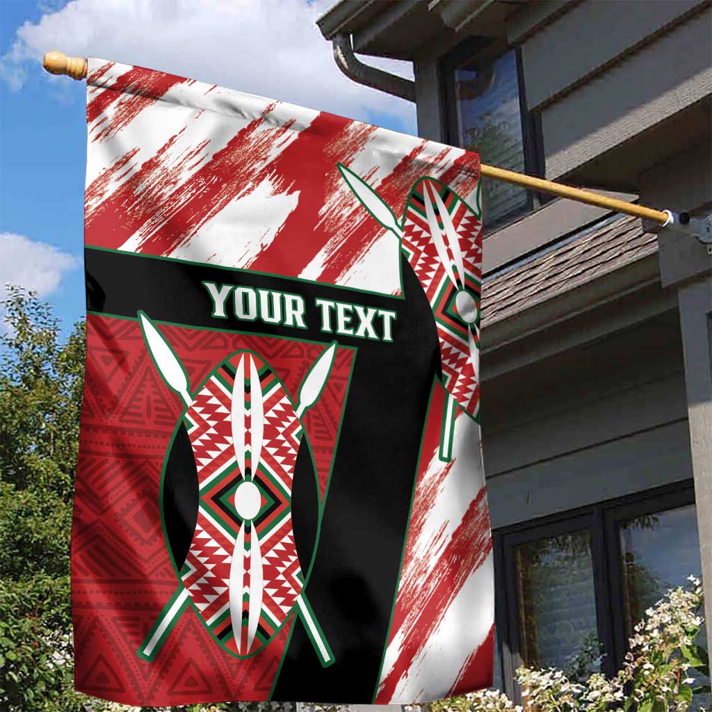 Custom Kenya Rugby Sevens Garden Flag Maasai Shield With African Pattern LT14