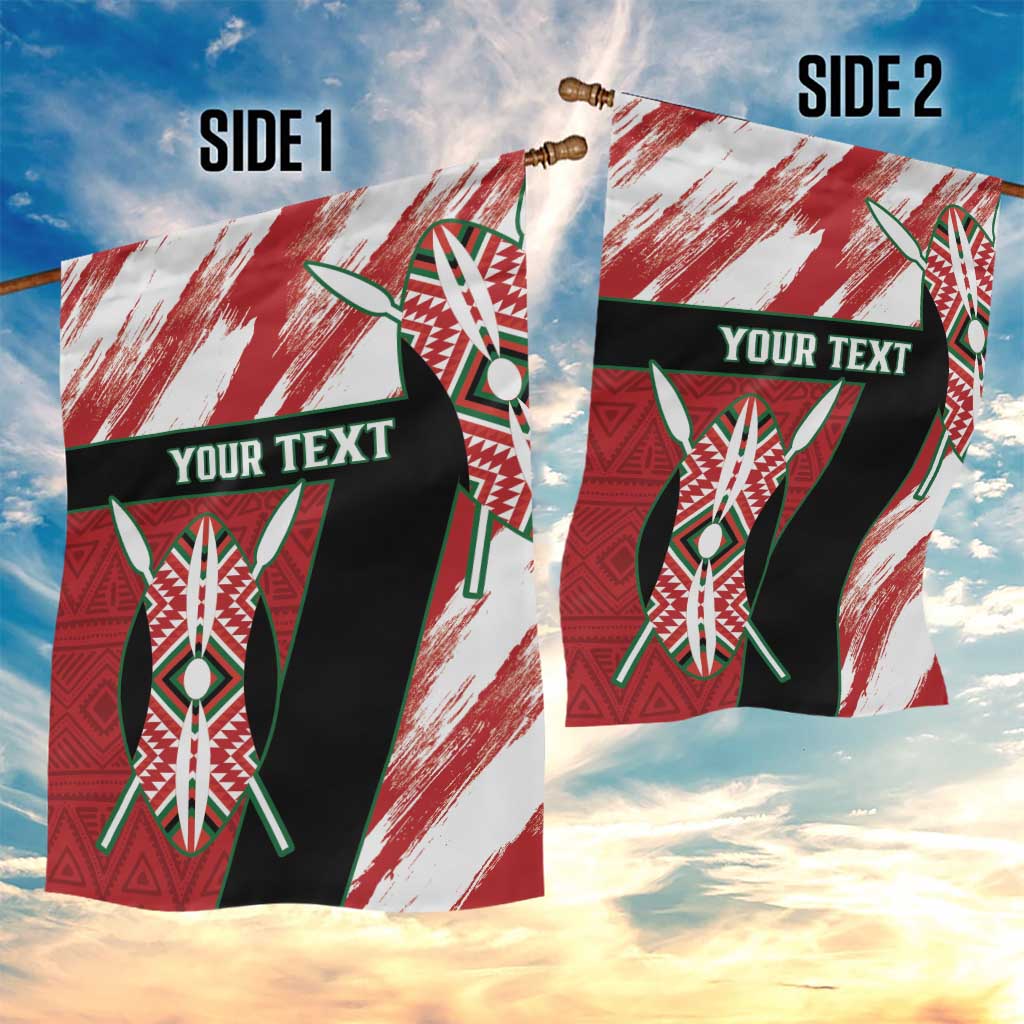 Custom Kenya Rugby Sevens Garden Flag Maasai Shield With African Pattern LT14