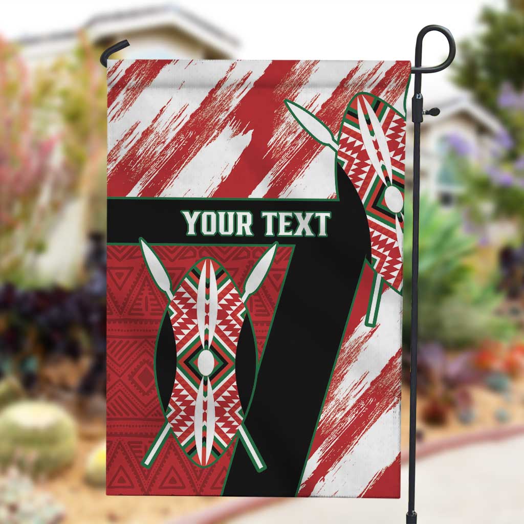 Custom Kenya Rugby Sevens Garden Flag Maasai Shield With African Pattern LT14