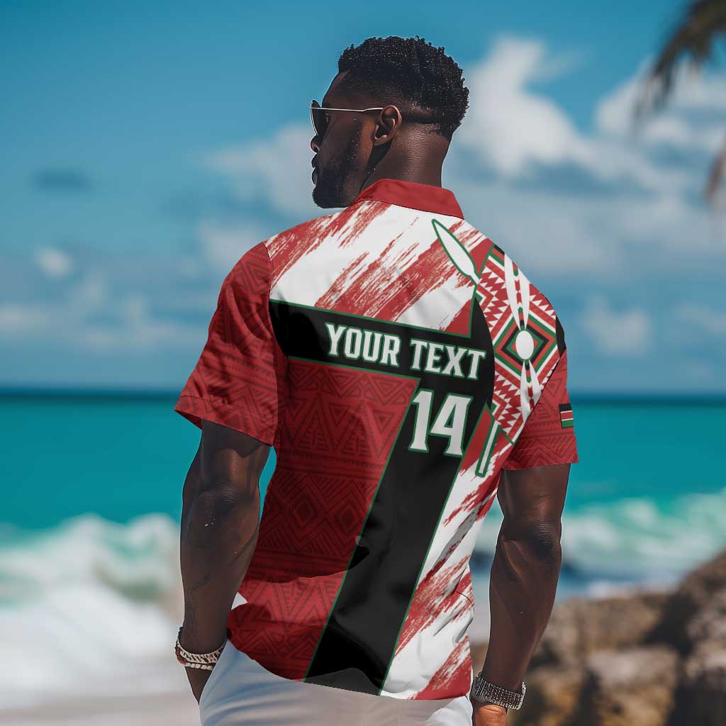 Custom Kenya Rugby Sevens Hawaiian Shirt Maasai Shield With African Pattern LT14