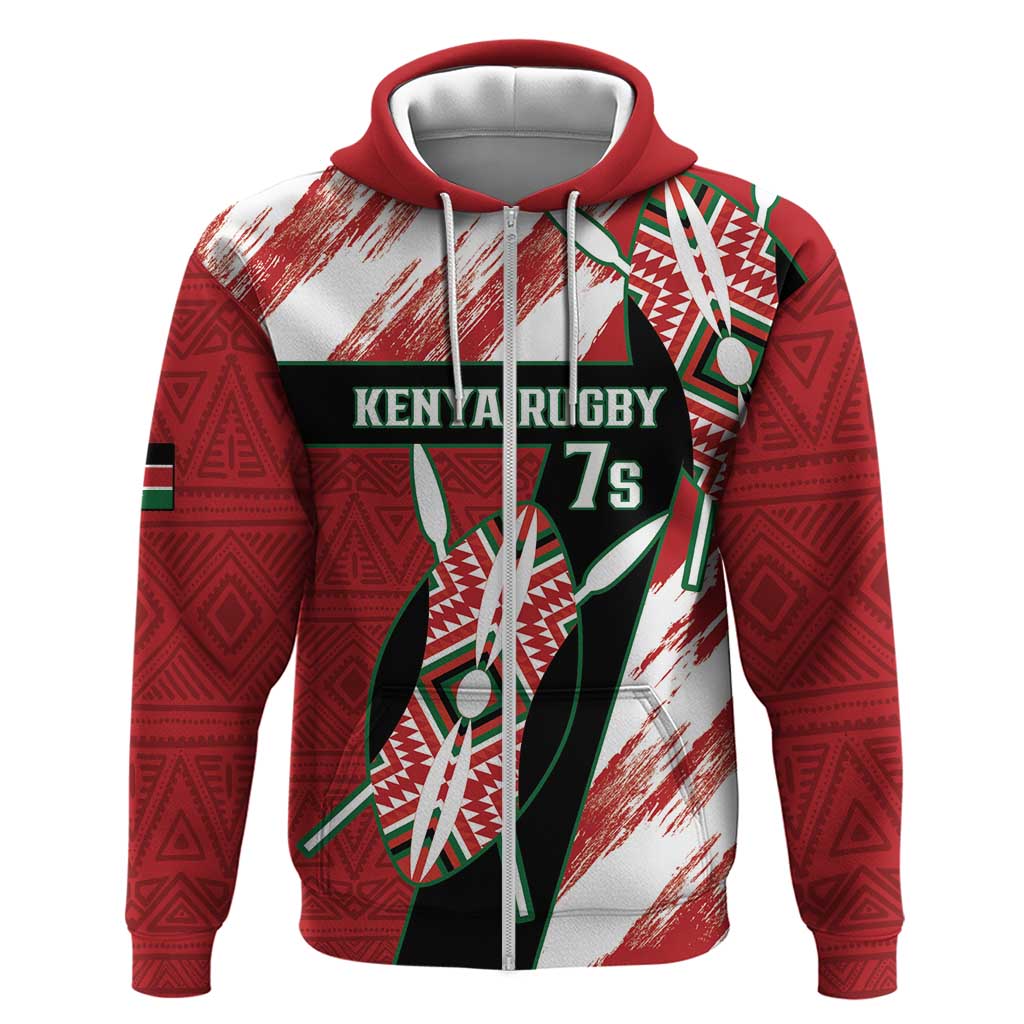Custom Kenya Rugby Sevens Hoodie Go Champions African Pattern LT14