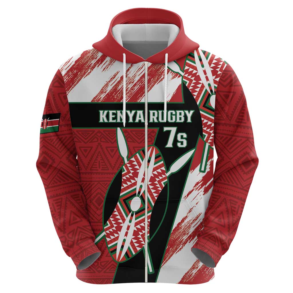 Custom Kenya Rugby Sevens Hoodie Go Champions African Pattern LT14