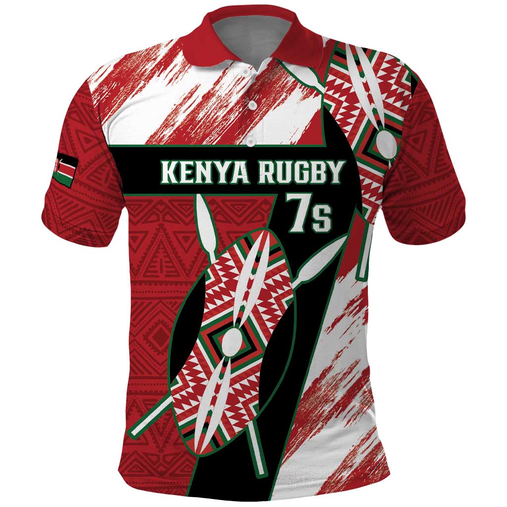 Custom Kenya Rugby Sevens Polo Shirt Go Champions African Pattern LT14