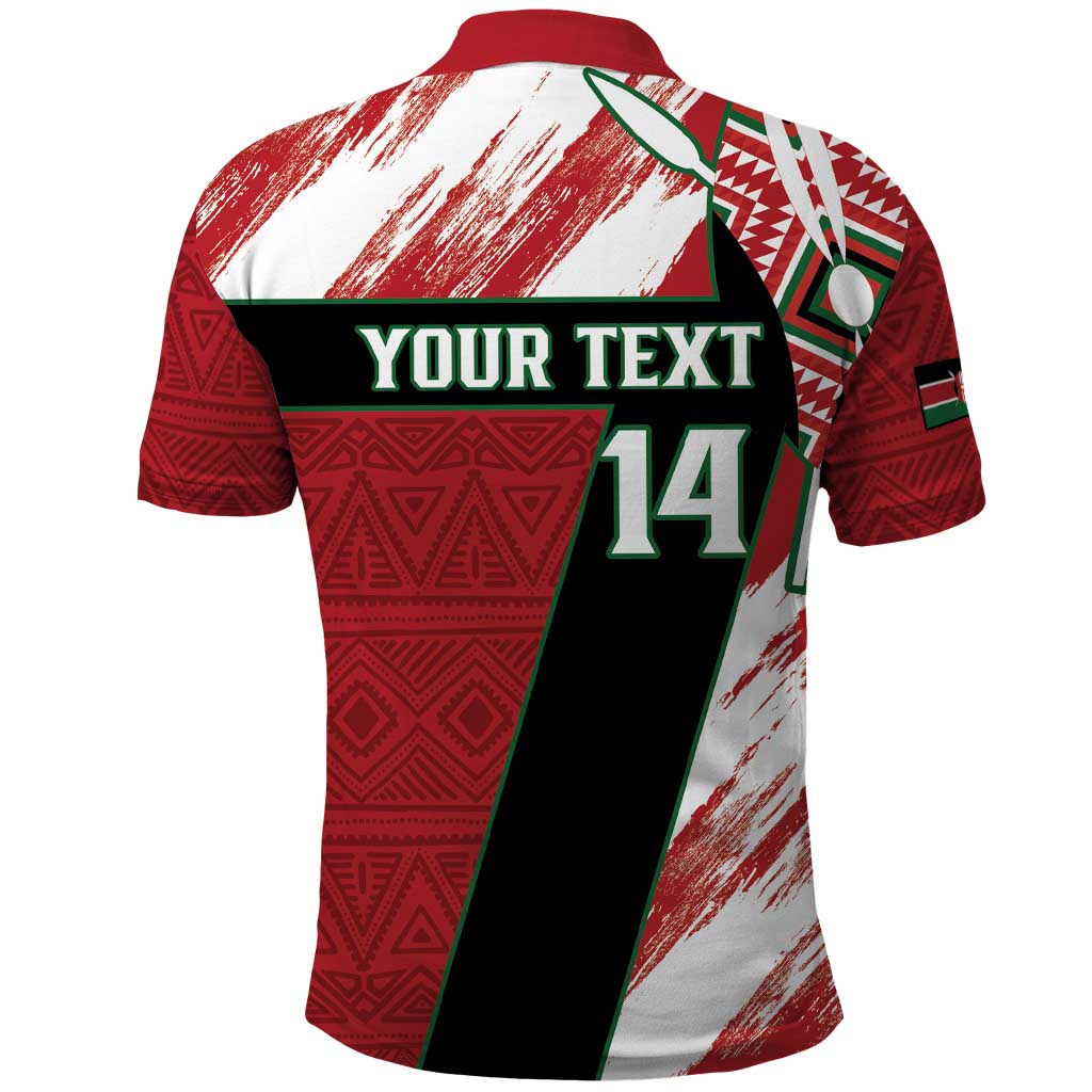 Custom Kenya Rugby Sevens Polo Shirt Go Champions African Pattern LT14