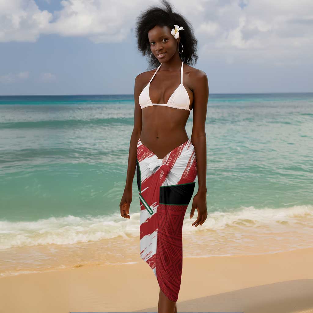 Custom Kenya Rugby Sevens Sarong Maasai Shield With African Pattern LT14