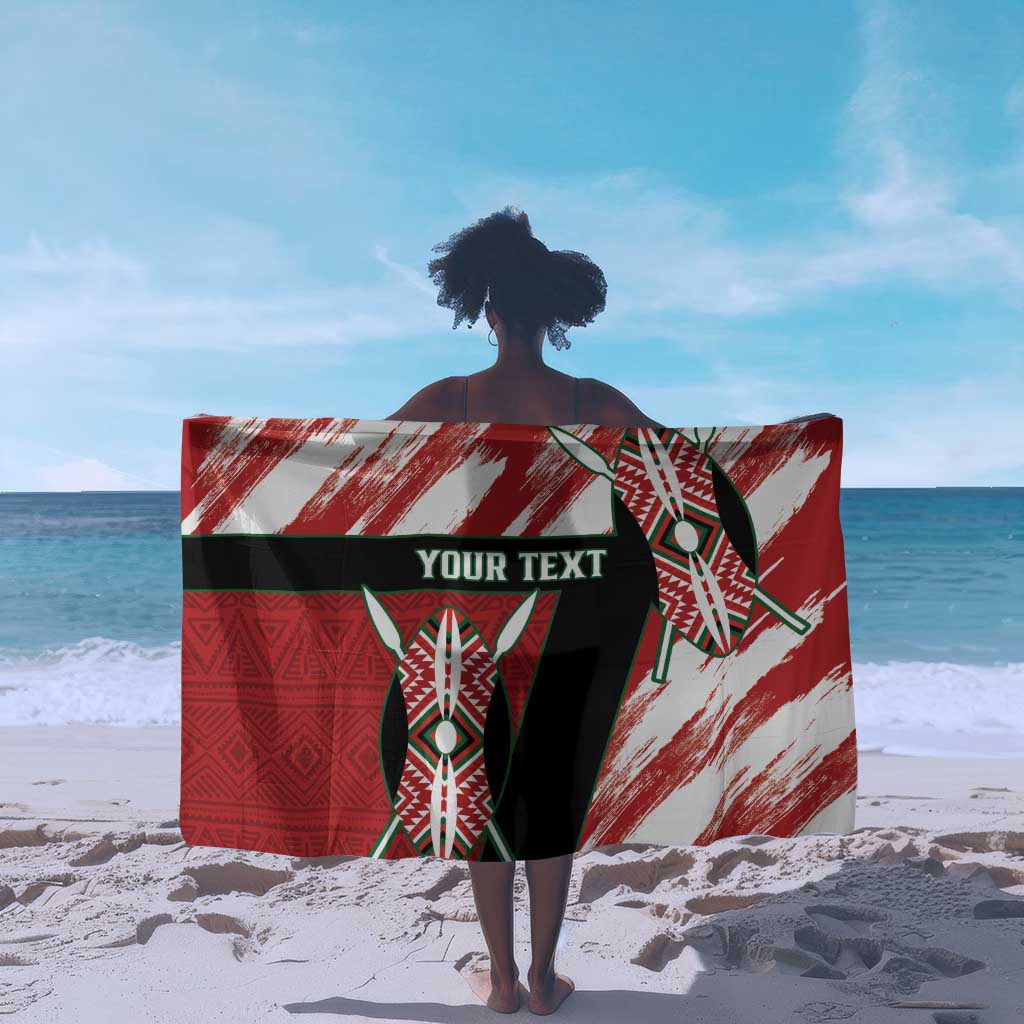 Custom Kenya Rugby Sevens Sarong Maasai Shield With African Pattern LT14