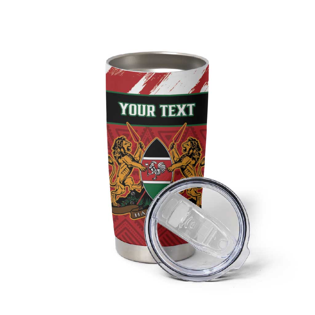 Custom Kenya Rugby Sevens Tumbler Cup Maasai Shield With African Pattern LT14