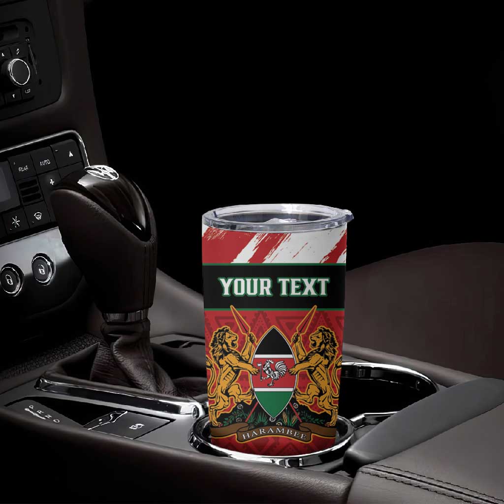 Custom Kenya Rugby Sevens Tumbler Cup Maasai Shield With African Pattern LT14