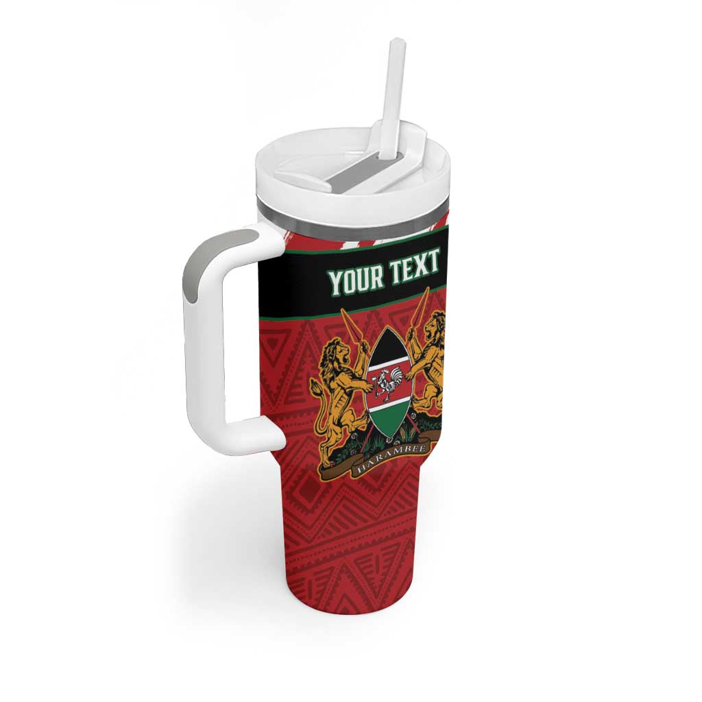 Custom Kenya Rugby Sevens Tumbler With Handle Maasai Shield With African Pattern LT14