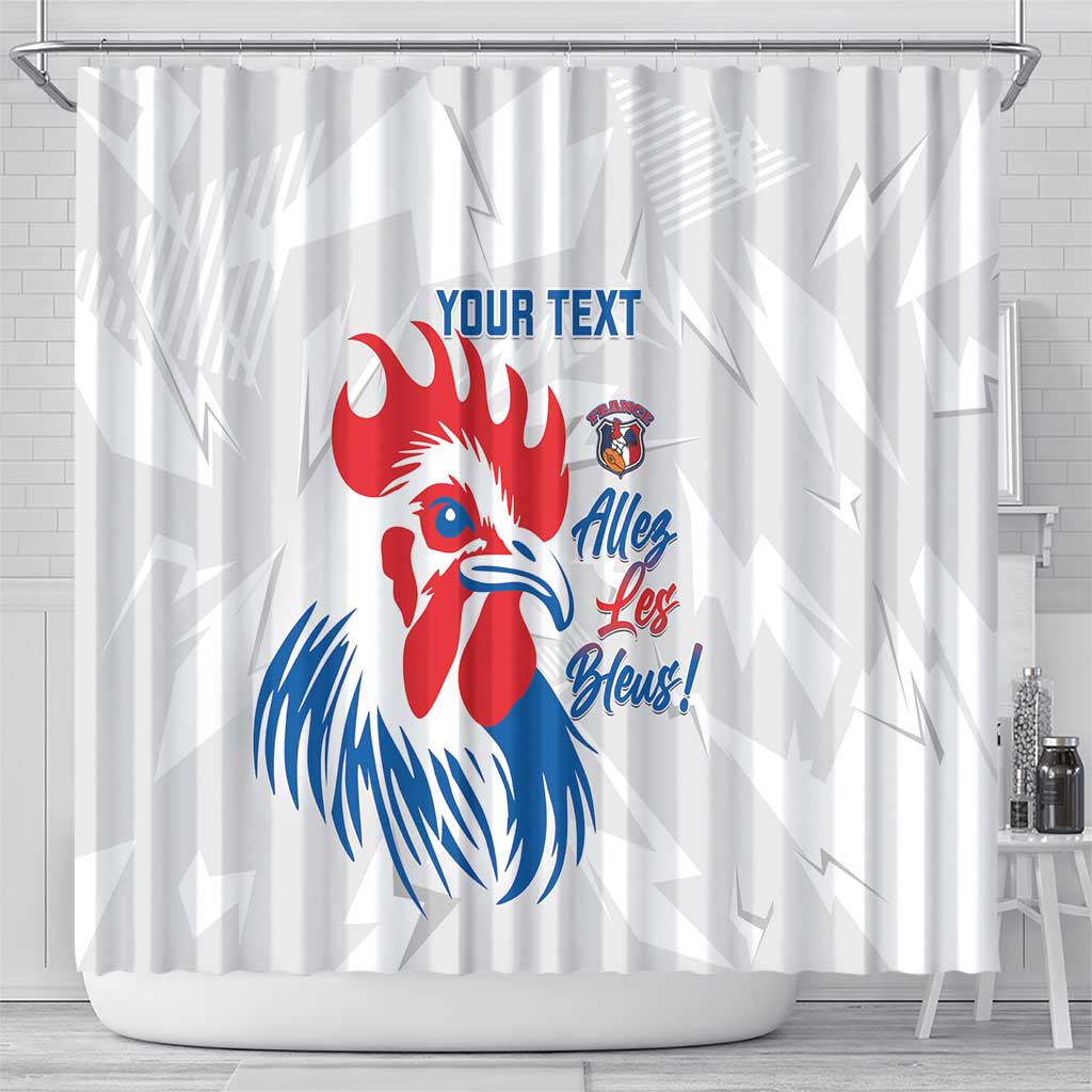 Custom France Rugby 2025 Shower Curtain Allez Les Bleus! LT14