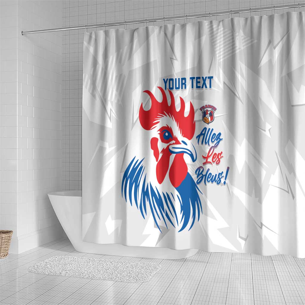 Custom France Rugby 2025 Shower Curtain Allez Les Bleus! LT14
