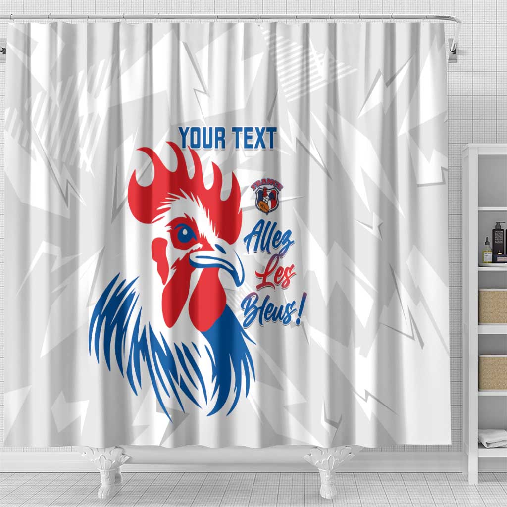 Custom France Rugby 2025 Shower Curtain Allez Les Bleus! LT14