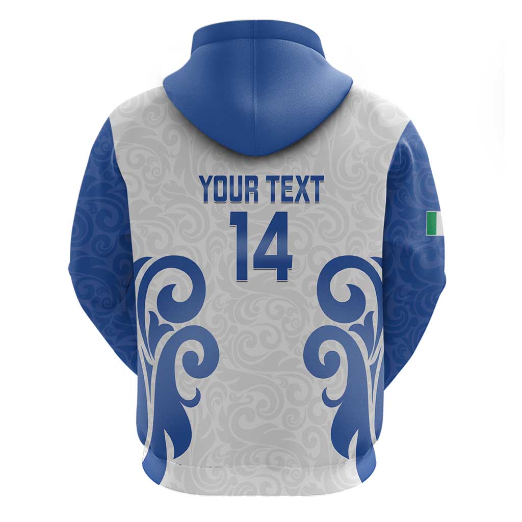 Custom Italy Rugby 2025 Hoodie Come on Gli Azzurri! LT14