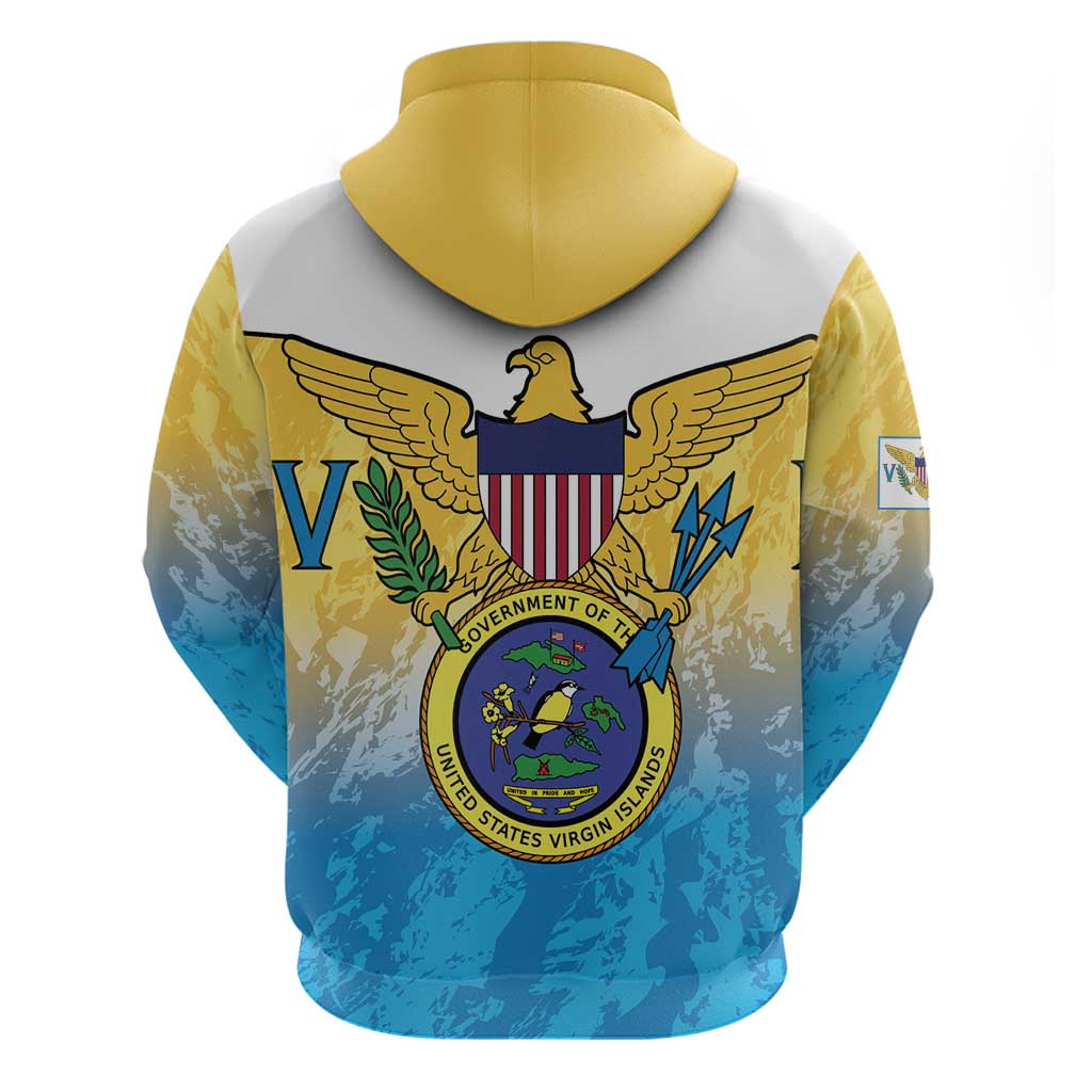 US Virgin Islands Hoodie Coat Of Arms Grunge Style LT14