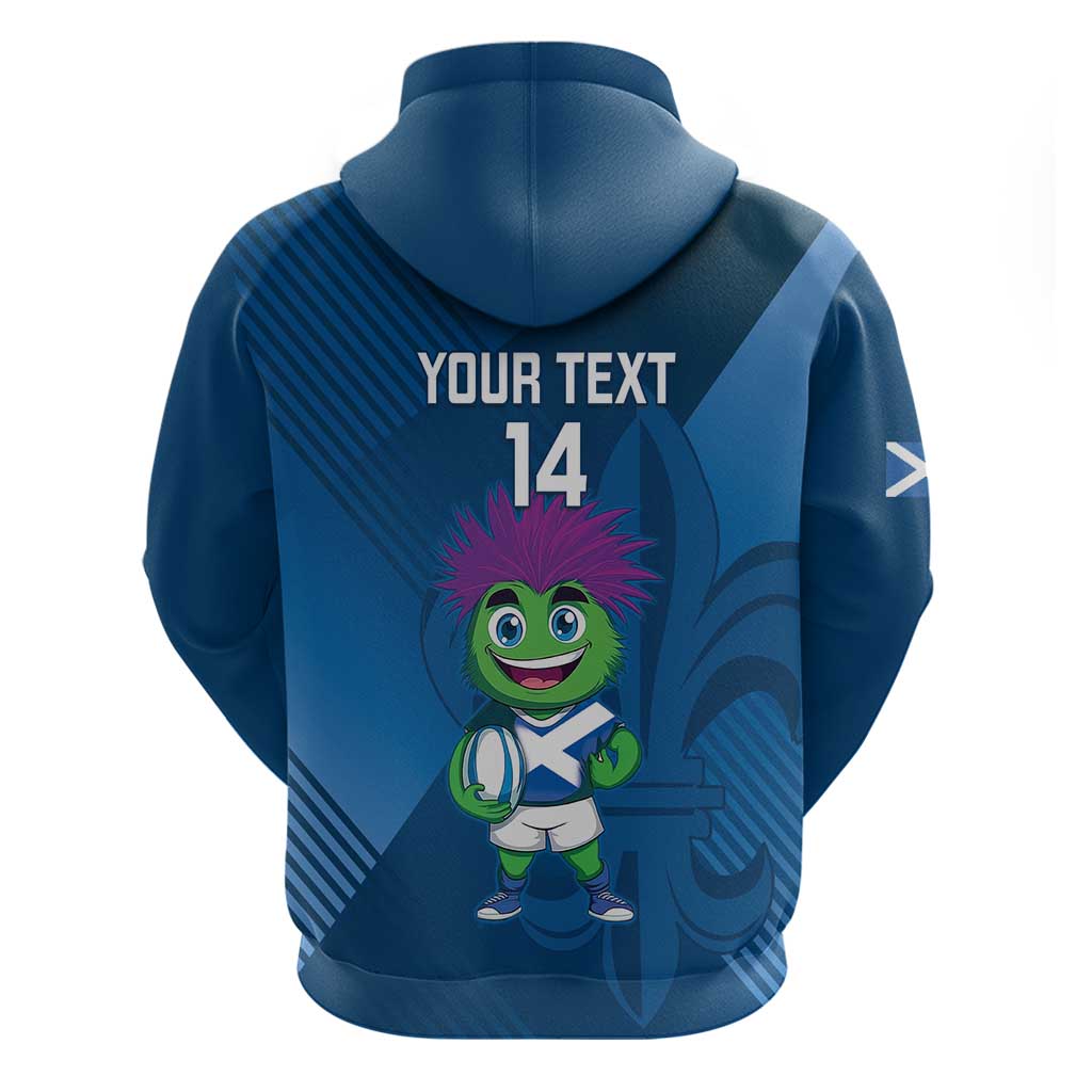 Custom Scotland Rugby 2025 Hoodie Funny Thistle Mascot Go Scottish! LT14