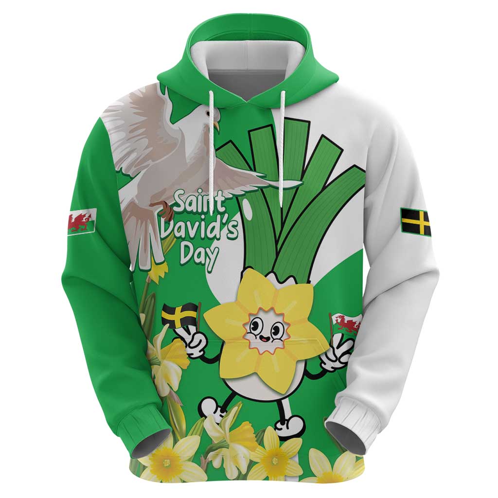 Wales Saint David's Day Hoodie Welsh Funny Leek Daffodil LT14