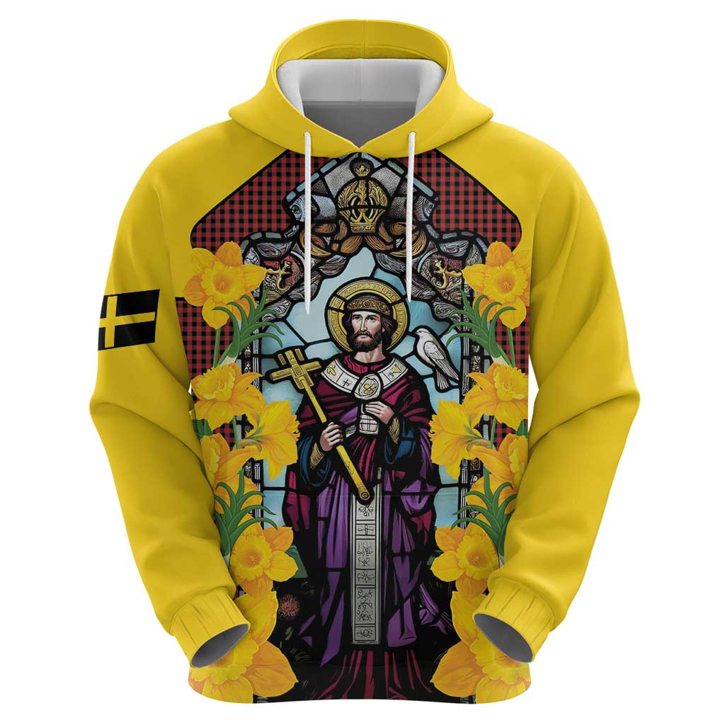 Welsh Dewi Sant Hoodie Saint David With Daffodil LT14