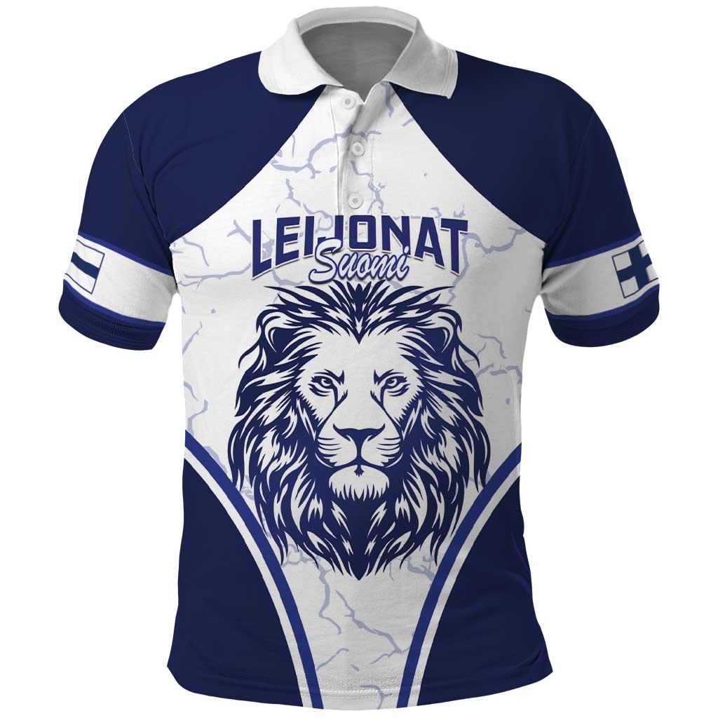 Custom Finland Ice Hockey Polo Shirt 2025 Go Champions Suomi Leijonat LT14