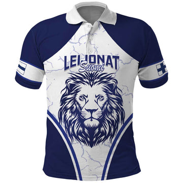 Custom Finland Ice Hockey Polo Shirt 2025 Go Champions Suomi Leijonat LT14