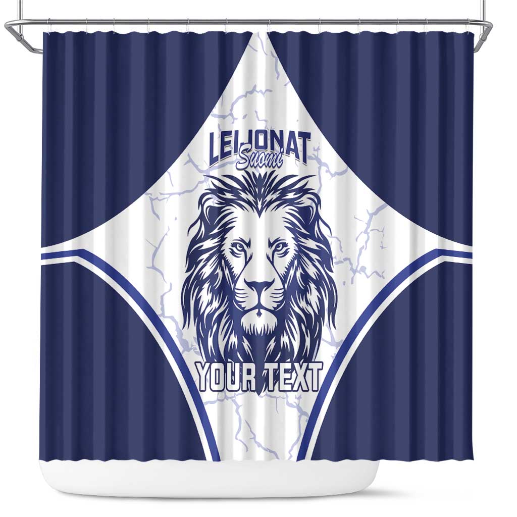 Custom Finland Ice Hockey Shower Curtain 2025 Go Champions Suomi Leijonat LT14