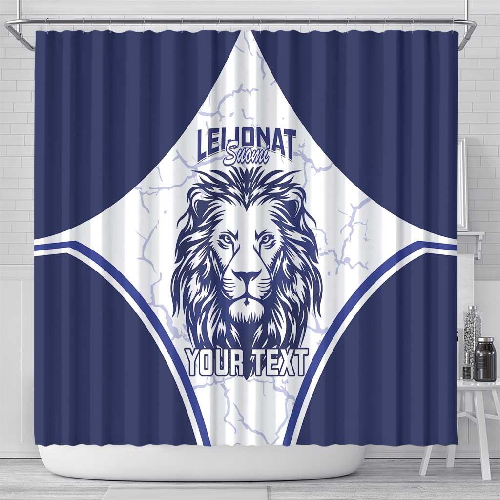 Custom Finland Ice Hockey Shower Curtain 2025 Go Champions Suomi Leijonat LT14
