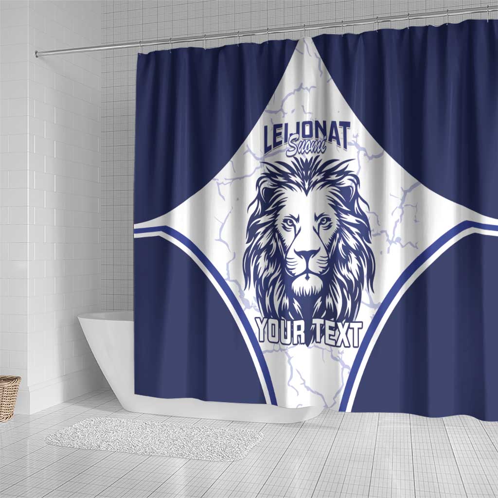 Custom Finland Ice Hockey Shower Curtain 2025 Go Champions Suomi Leijonat LT14
