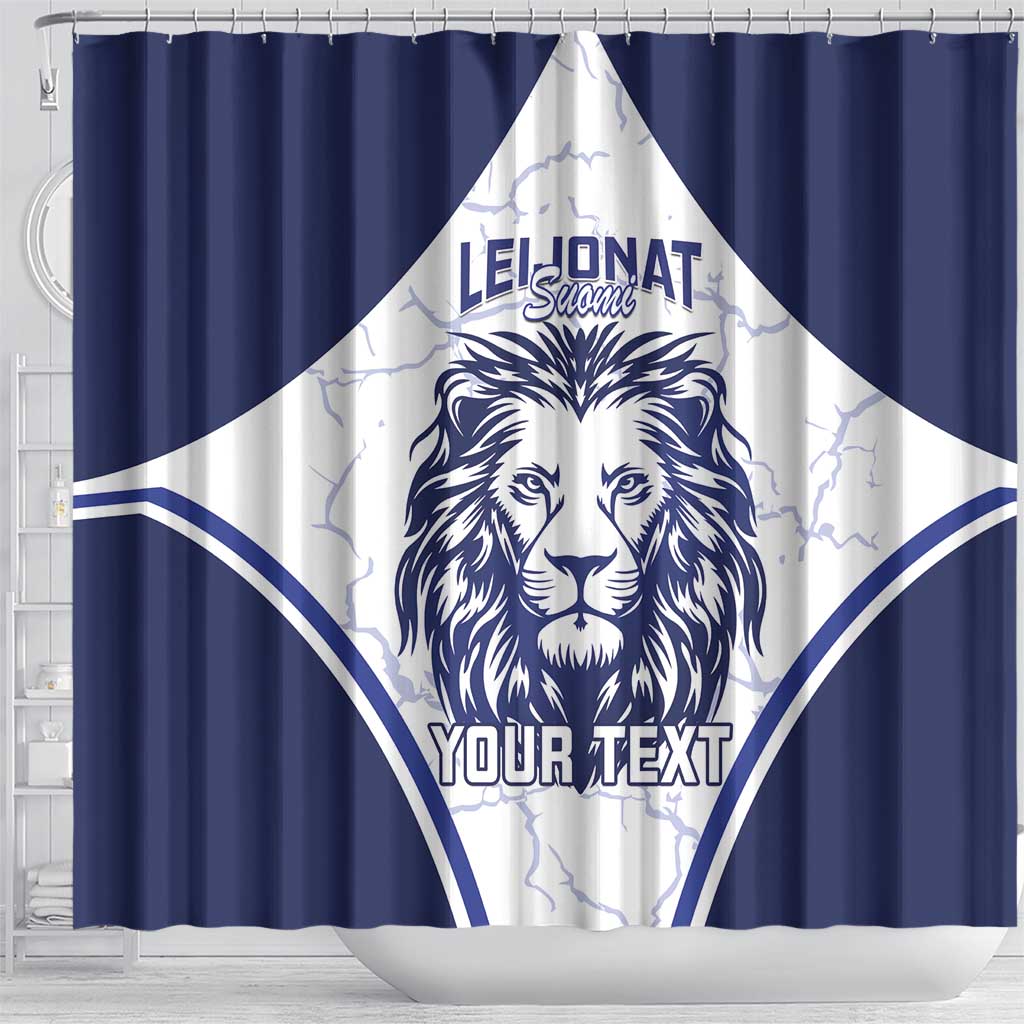 Custom Finland Ice Hockey Shower Curtain 2025 Go Champions Suomi Leijonat LT14